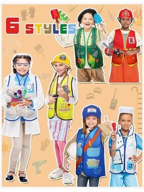 DressUp Costumes Scientist, Firefighter, Postman, Farmer, Doctor, Engineer